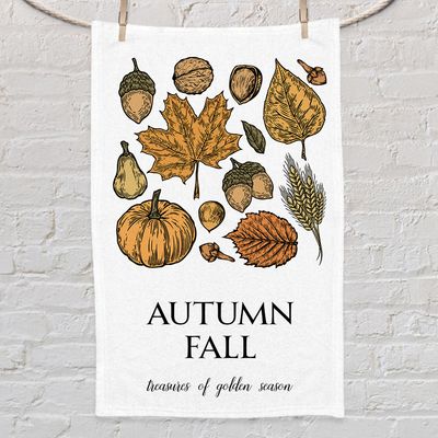 Рушник маленький 50х80 см з принтом Autumn fall