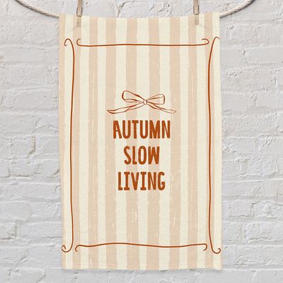 Рушник маленький 50х80 см з принтом Autumn slow living