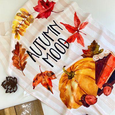 Рушник маленький 50х80 см з принтом Autumn mood