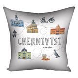 Подушка з принтом 40х40 см Chernivtsi