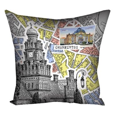 Подушка з принтом 40х40 см Chernivtsi