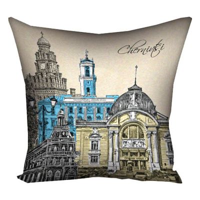 Подушка з принтом 40х40 см Chernivtsi