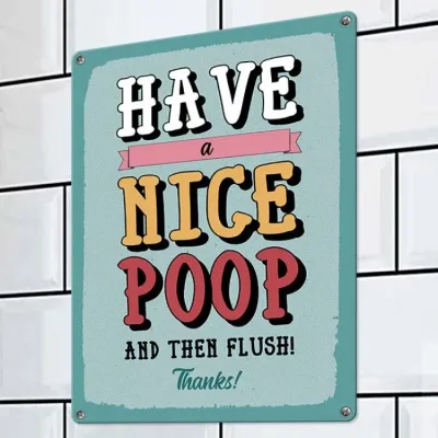 Металева табличка Have a nice poop
