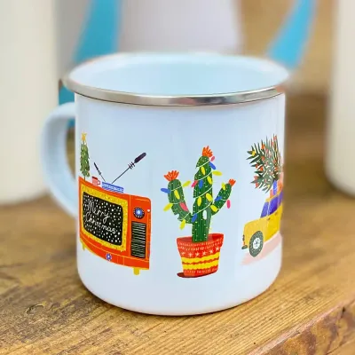Чашка металева Camper Merry Christmas. TV