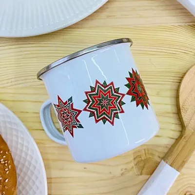 Чашка металева Camper Різдвяні зірки