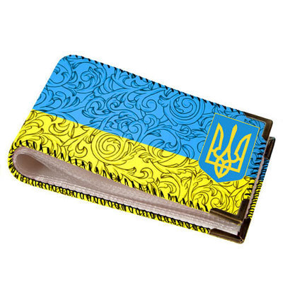 Визитница для пластиковых карт Флаг и герб Украины
