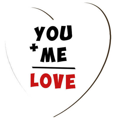 Магнит-сердце деревянный You+me=Love