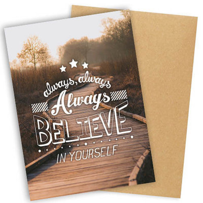 Листівка з конвертом Always believe in yourself