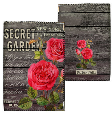 Обкладинка на паспорт Secret Garden червоні троянди