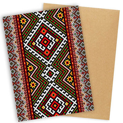Листівка з конвертом Український орнамент