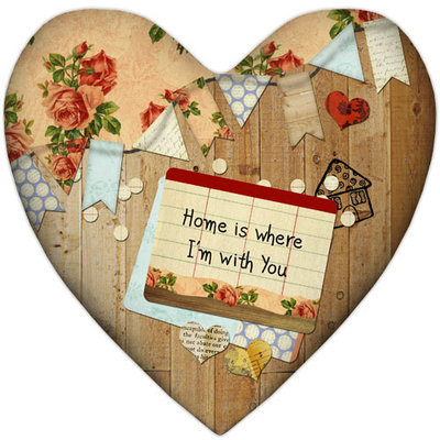 Подушка серце Home is where I`m with you