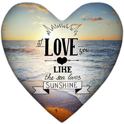 Подушка серце XXL I love you like the sea loves sunshine