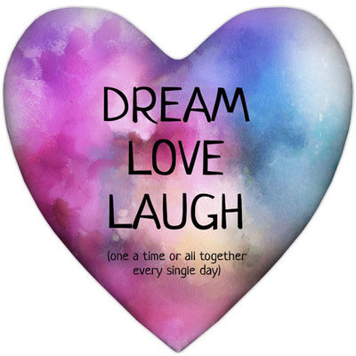 Подушка серце XXL Dream love laugh