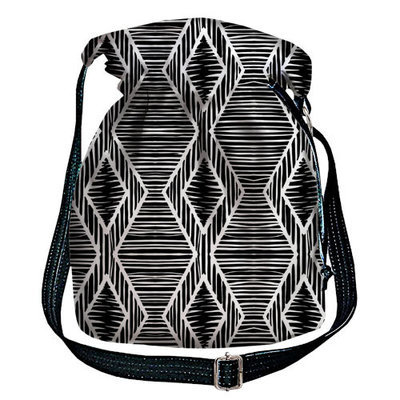Жіноча сумка-мішок Torba Чорно-білий орнамент