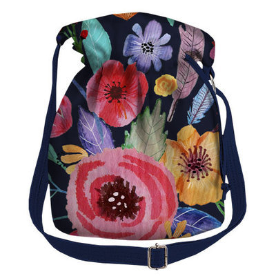 Жіноча сумка-мішок Torba Різнокольорові квіти