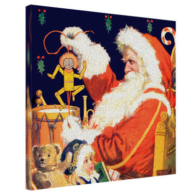 Картина на тканині, 50х50 см Санта Клаус