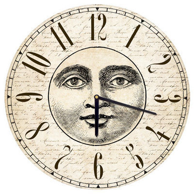 Часы настенные круглые, 36 см Лицо Луны
