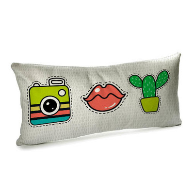 Подушка для дивану 50х24 см Instagram смайли