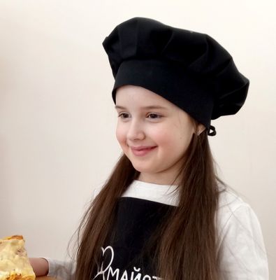 Ковпак кухарський дитячий, чорний