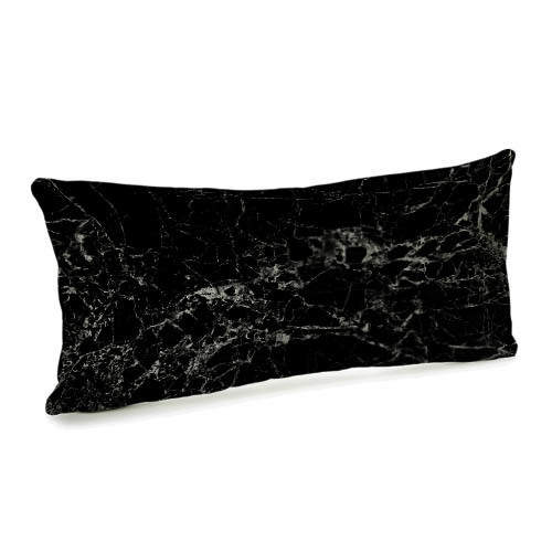 Подушка для дивана (бархат) 50х24 см Черный мрамор