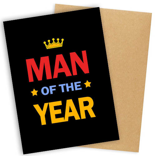 Открытка с конвертом Man of the year