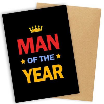 Листівка з конвертом Man of the year