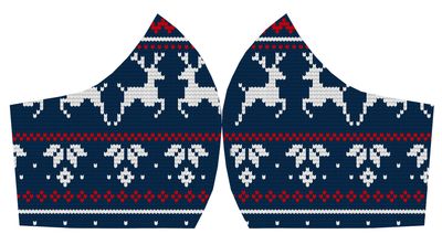 Маска для обличчя з принтом, розмір S-M I believe in Santa