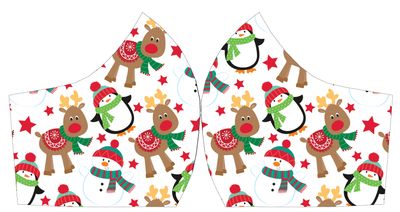 Маска для обличчя з принтом, розмір S-M I believe in Santa