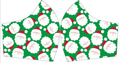 Маска для обличчя з принтом, розмір M-L Happy holidays