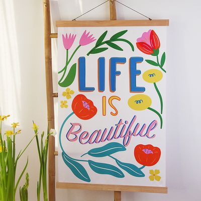 Тканинний постер на стіну Life is beautiful
