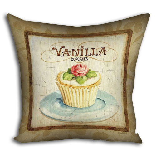 Подушка с принтом 30х30 см Vanilla