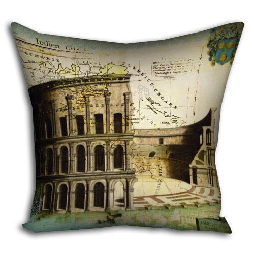 Подушка с принтом 30х30 см Колизей Италия