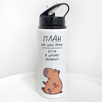 Пляшка для води з трубочкою План на цей день: бути в цьому моменті