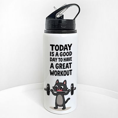 Пляшка для води з трубочкою Today is a good day to have a great workout