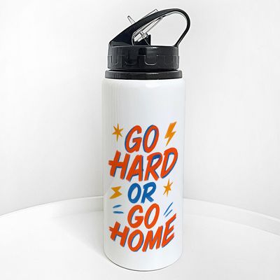 Пляшка для води з трубочкою Go hard or go home