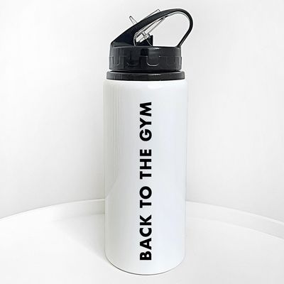 Пляшка для води з трубочкою Back to the gym