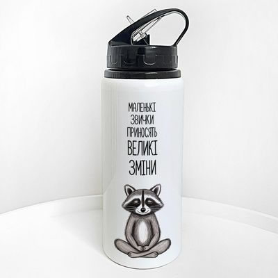 Пляшка для води з трубочкою Маленькі звички приносять великі зміни
