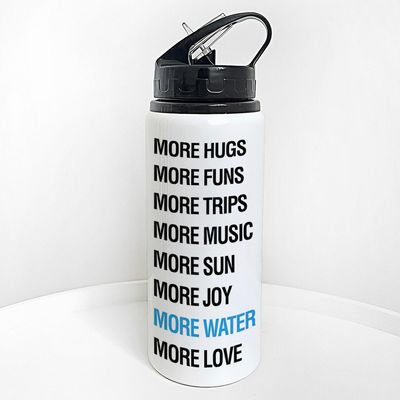 Пляшка для води з трубочкою More water