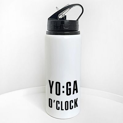 Пляшка для води з трубочкою Yoga o'clock