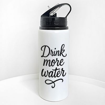 Пляшка для води з трубочкою Drink more water