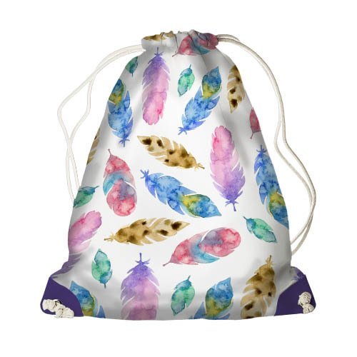 Рюкзак-мешок MINI Разноцветные перья