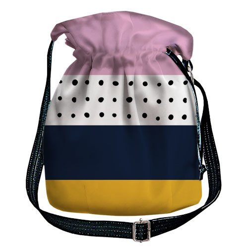 Женская сумка мешок Torba Широкие разного цвета полоски