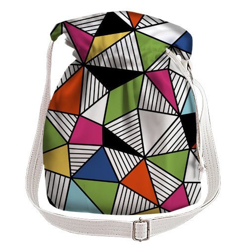 Женская сумка мешок Torba Разноцветные треугольники