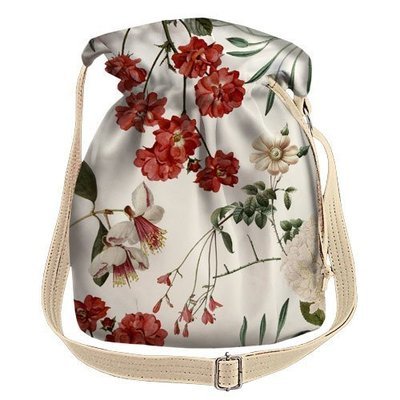 Жіноча сумка-мішок Torba Червоні та білі квіти
