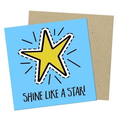 Маленькая открытка Shine like a star!
