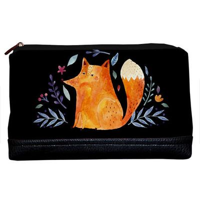 Косметичка дорожня жіноча Lovely Лисиця і квіти