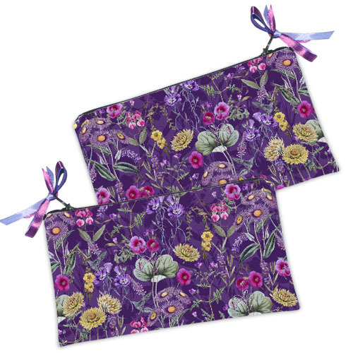 Женская косметичка Фиолетовые полевые цветы