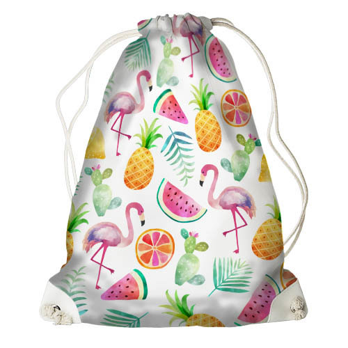Рюкзак-мешок Фламинго и фрукты