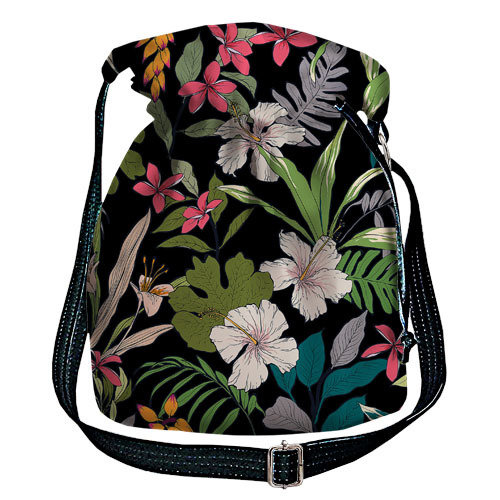 Женская сумка мешок Torba Тропические цветы