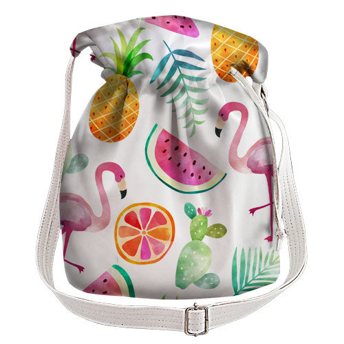 Женская сумка мешок Torba Тропики Фламинго